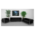 3-Piece Stainless Steel Sofa Set in Black E949