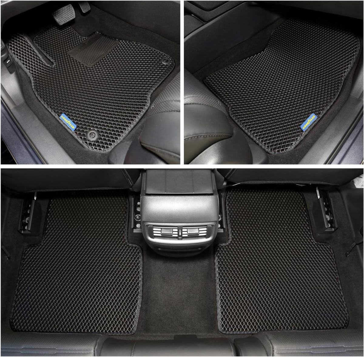 Black/Black 4 Pc. Car Floor Liners T389240