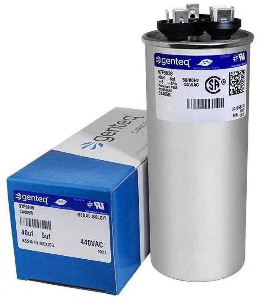 Dual Round Motor Run AC Electrolytic Capacitor 5/40 µF 440V Q81707