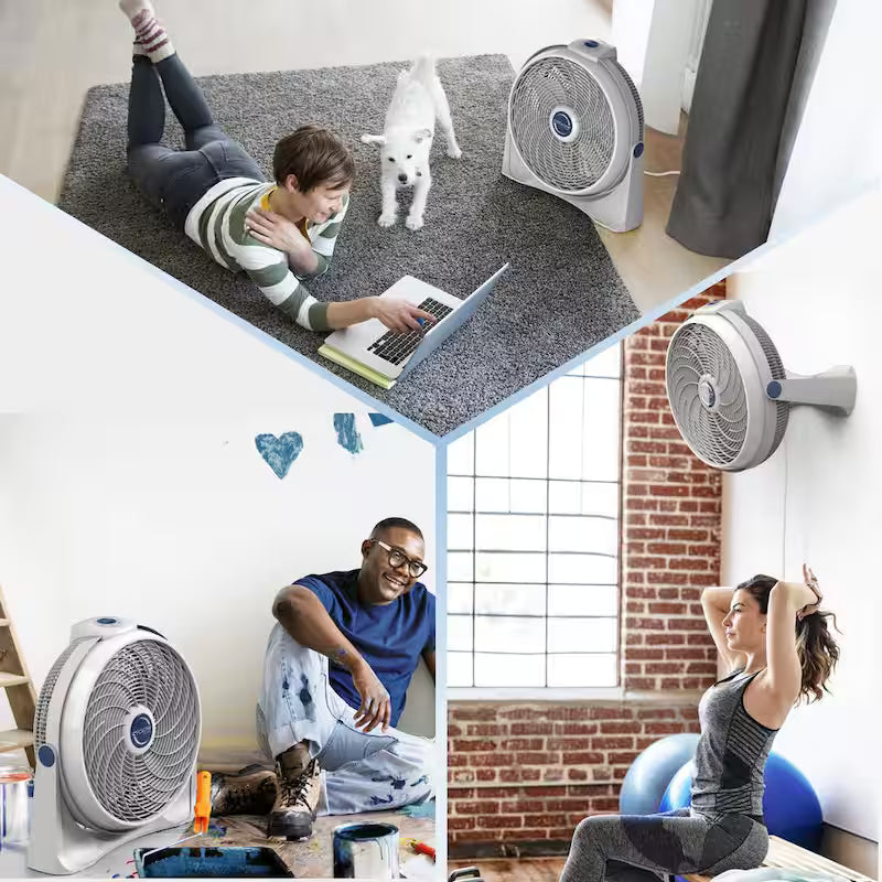 White 3 Speed 20 in. Floor Fan A6817