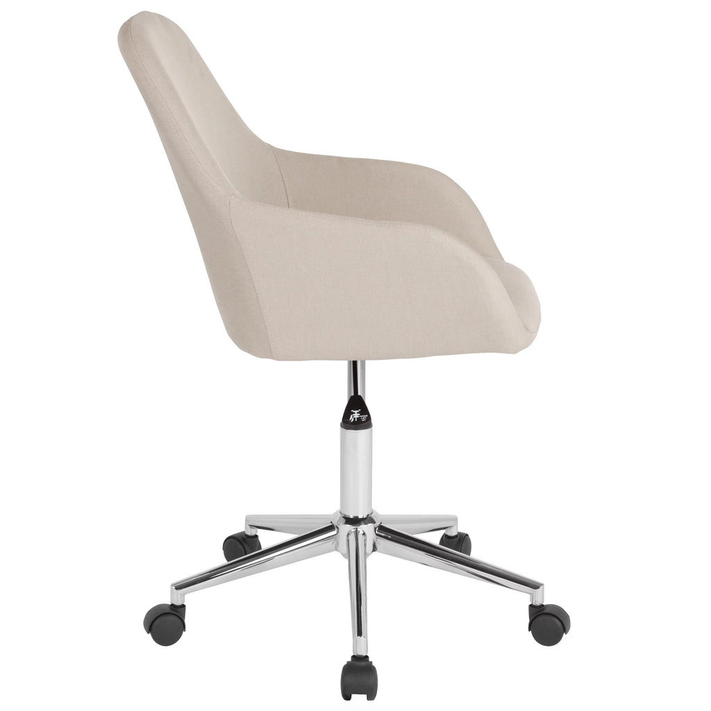 Beige Fabric Mid-Back Chair L381863