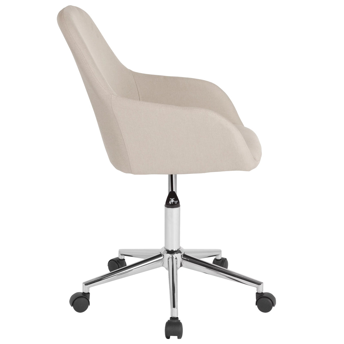 Beige Fabric Mid-Back Chair L381863