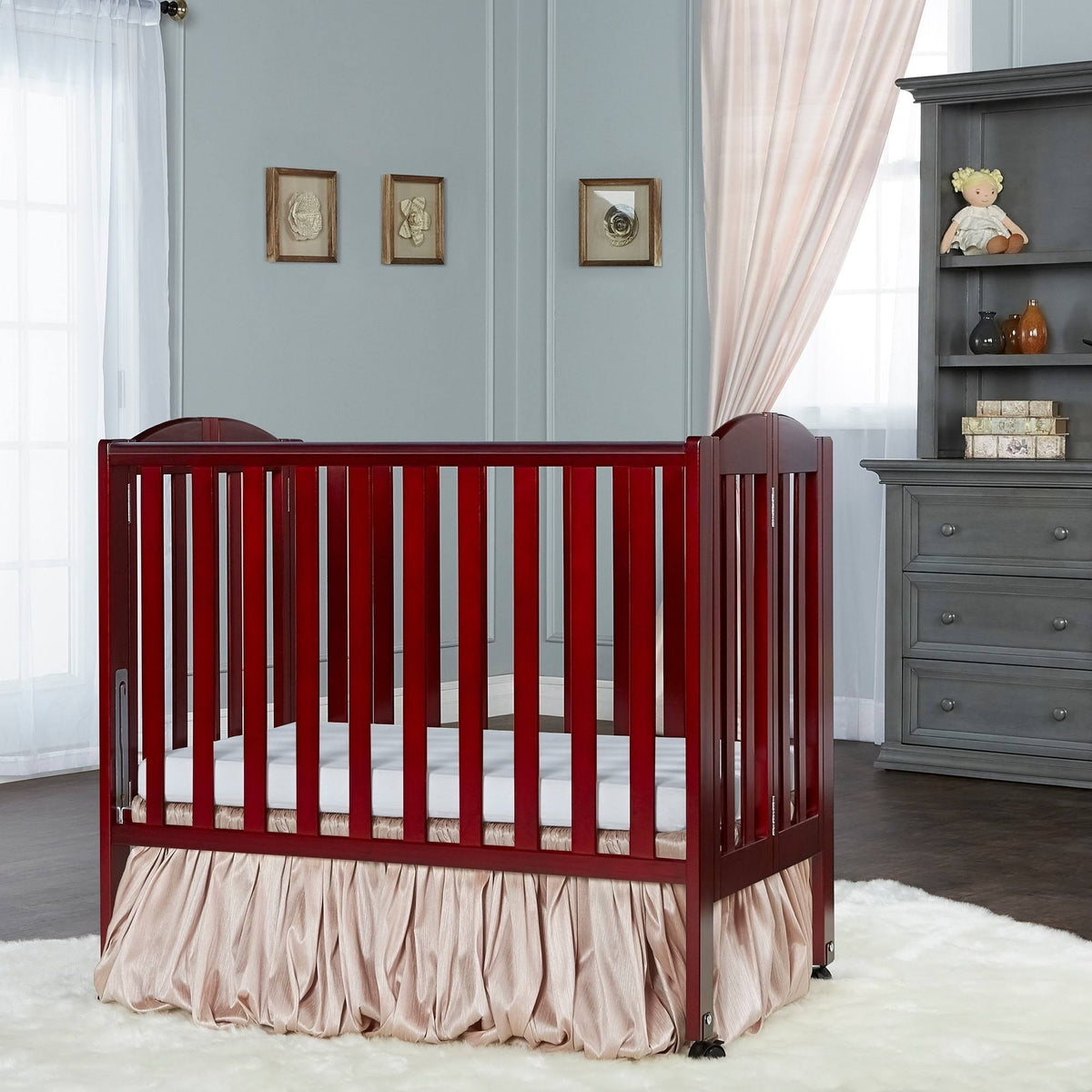 2-in-1 Wood Folding Portable Crib O864