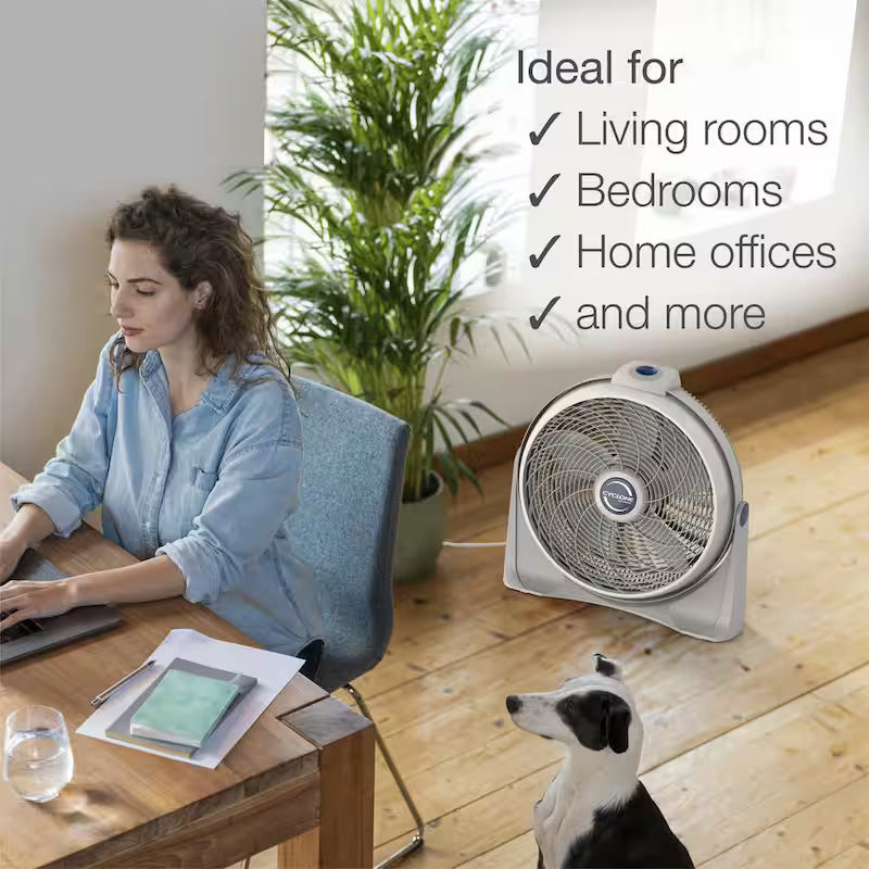 White 3 Speed 20 in. Floor Fan A6817