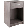 Ash Grey Wood Accent Table with Open Cabinet H511
