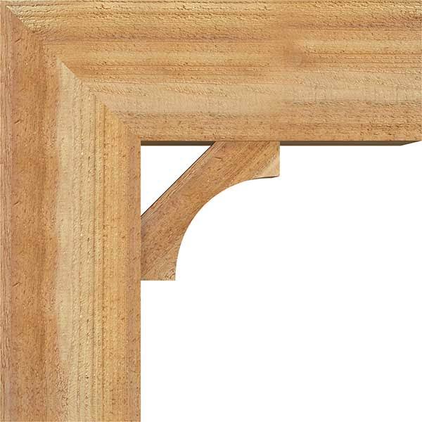 8x22W x 18x22D x 18x22H Western Red Cedar Bracket with Offset Brace Q13302