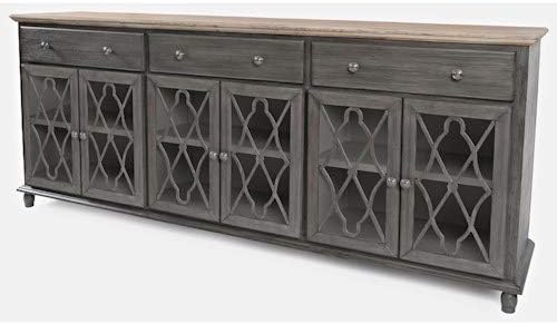 Grey Six Door Accent Cabinet X582