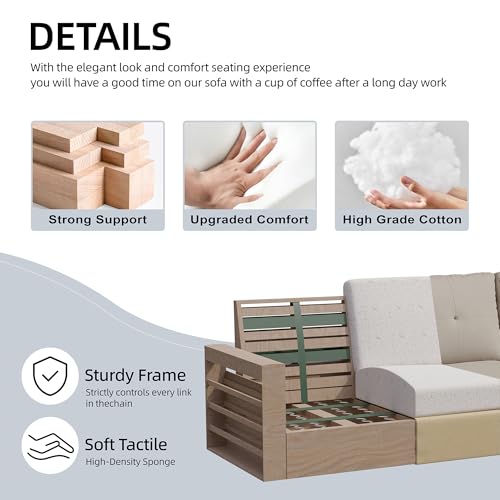 Convertible Sectional Sofa with Storage Ottoman B902972