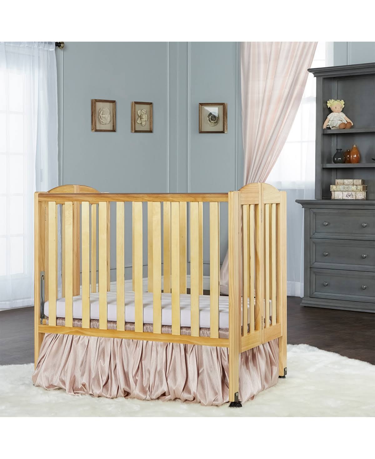 2-in-1 Wood Folding Portable Crib O864