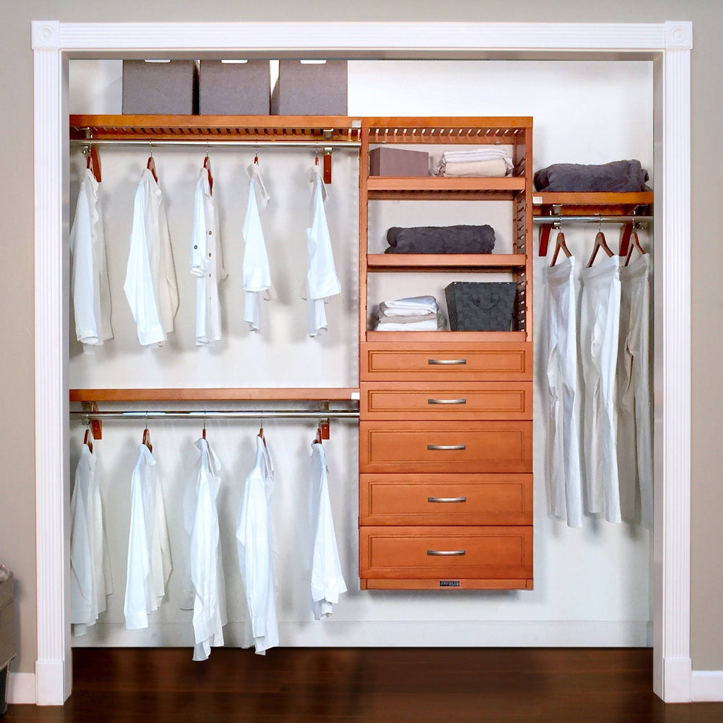 Caramel Woodcrest Closet System W423