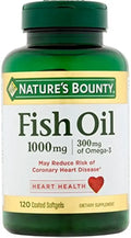 Omega-3 Fish Oil 1000 mg Softgels 120 Coated Soft Gels Pack of 2 E75389