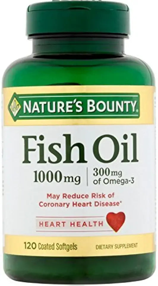 Omega-3 Fish Oil 1000 mg Softgels 120 Coated Soft Gels Pack of 2 E75389