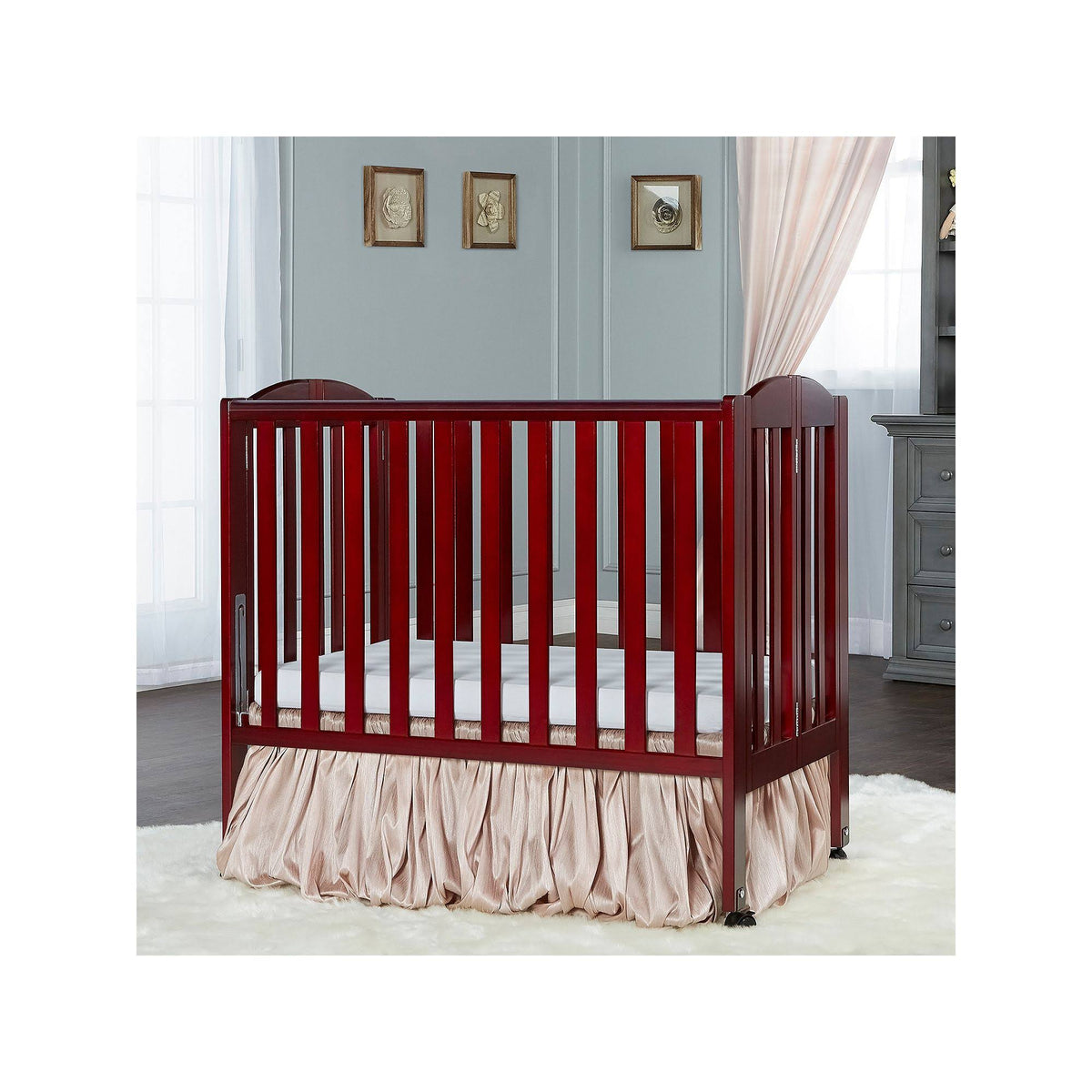 2-in-1 Wood Folding Portable Crib O864