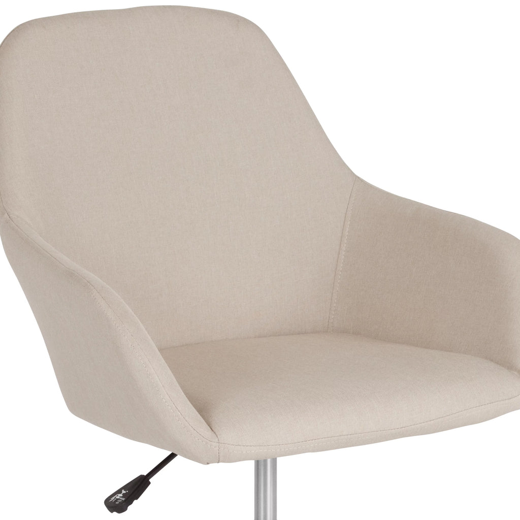 Beige Fabric Mid-Back Chair L381863