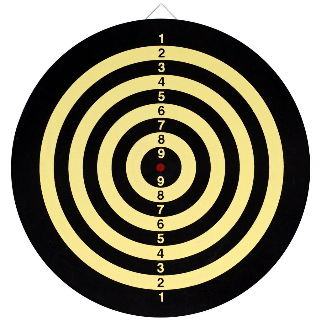 Dart Board with 6 Brass Darts 16.5 inch H2890
