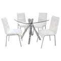5 Pcs Square Glass Dinette Set J2163
