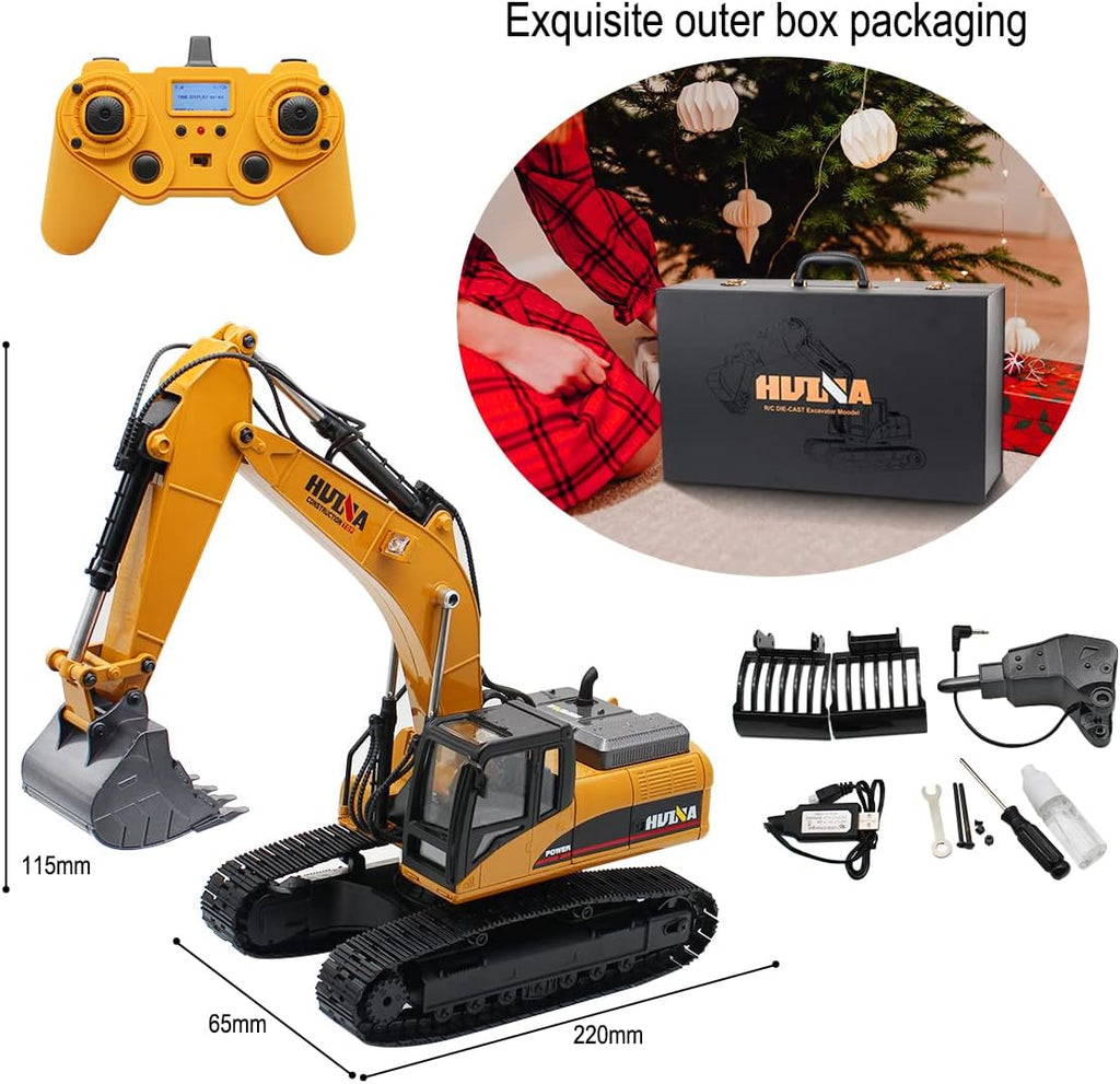 Full Metal Remote Control Excavator Toy, 23 Channel I56557