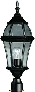 1 Light Black Outdoor Post Mount Lantern N475026