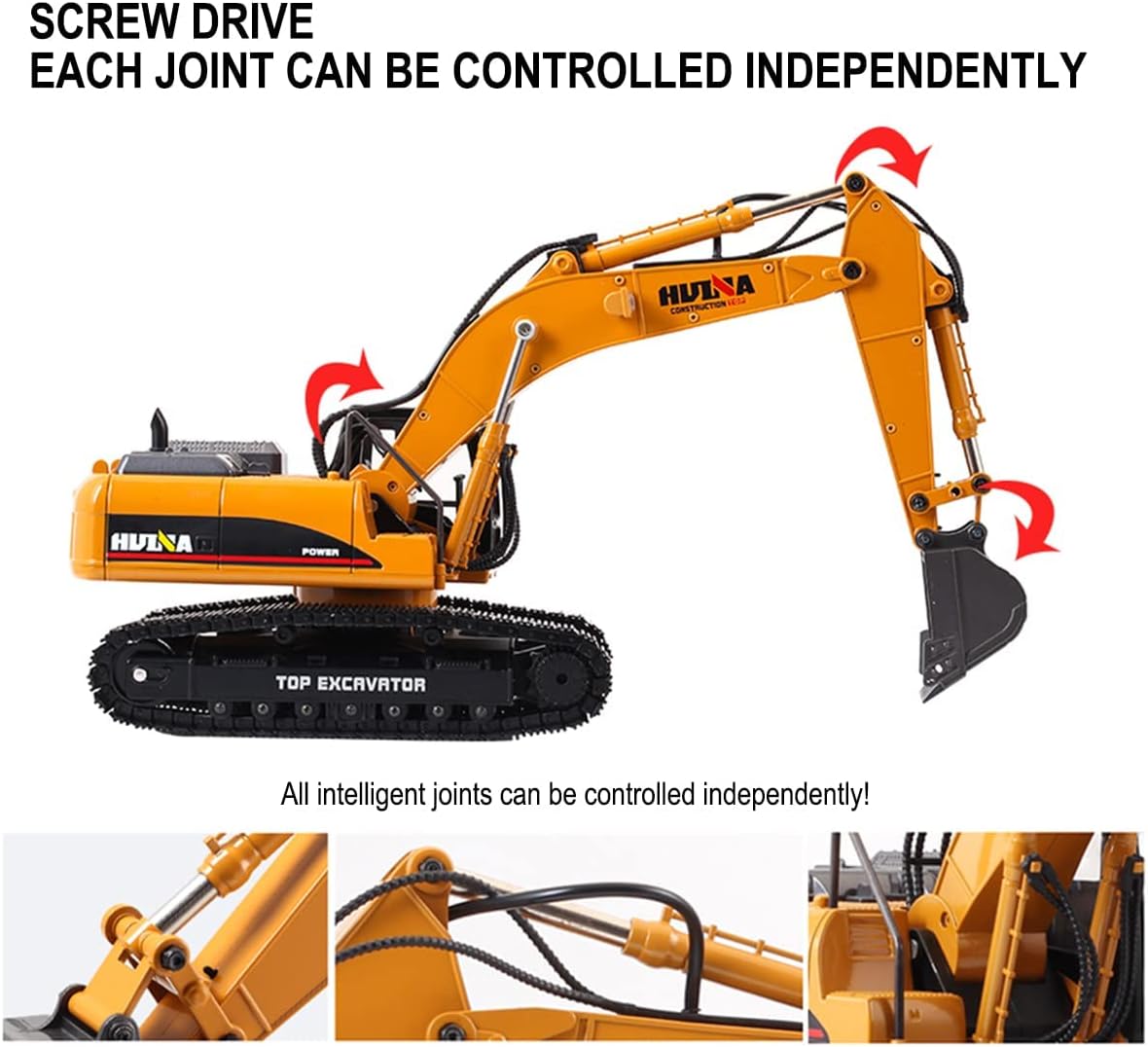 Full Metal Remote Control Excavator Toy, 23 Channel I56557