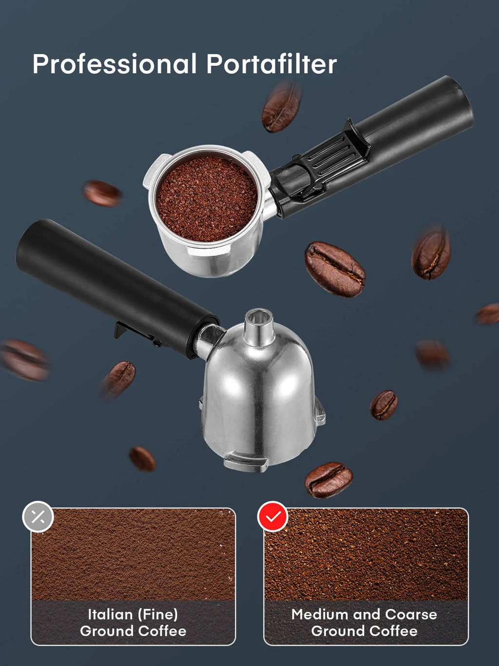 Black 3.5 Bar 4 Cup Steam Espresso Machine with Milk Frother P580
