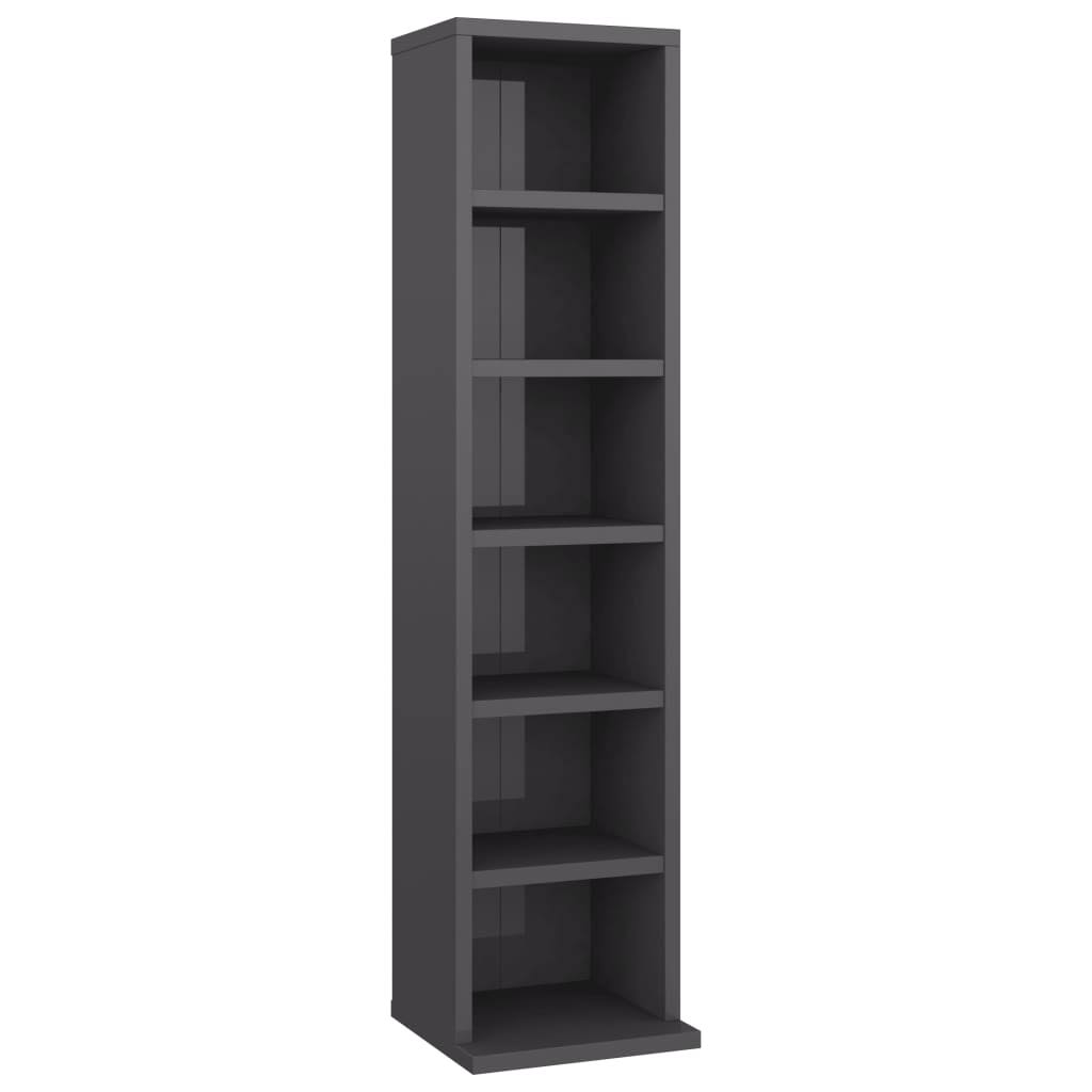 High Gloss Grey CD Cabinet S672062
