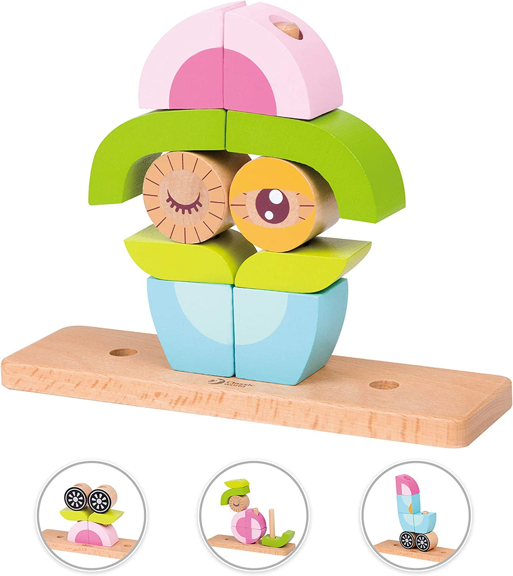 Wooden Stacking Owl Blocks Set A216566