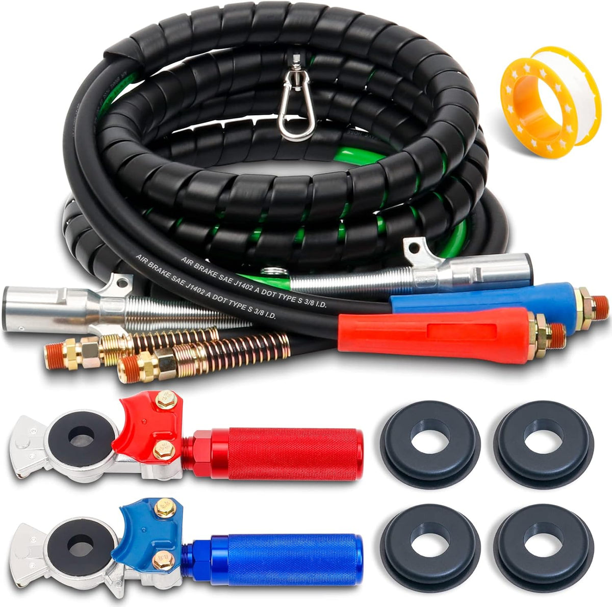 15 FT ABS Air Hose Power Cord Airlines with Glad Hands Y671386