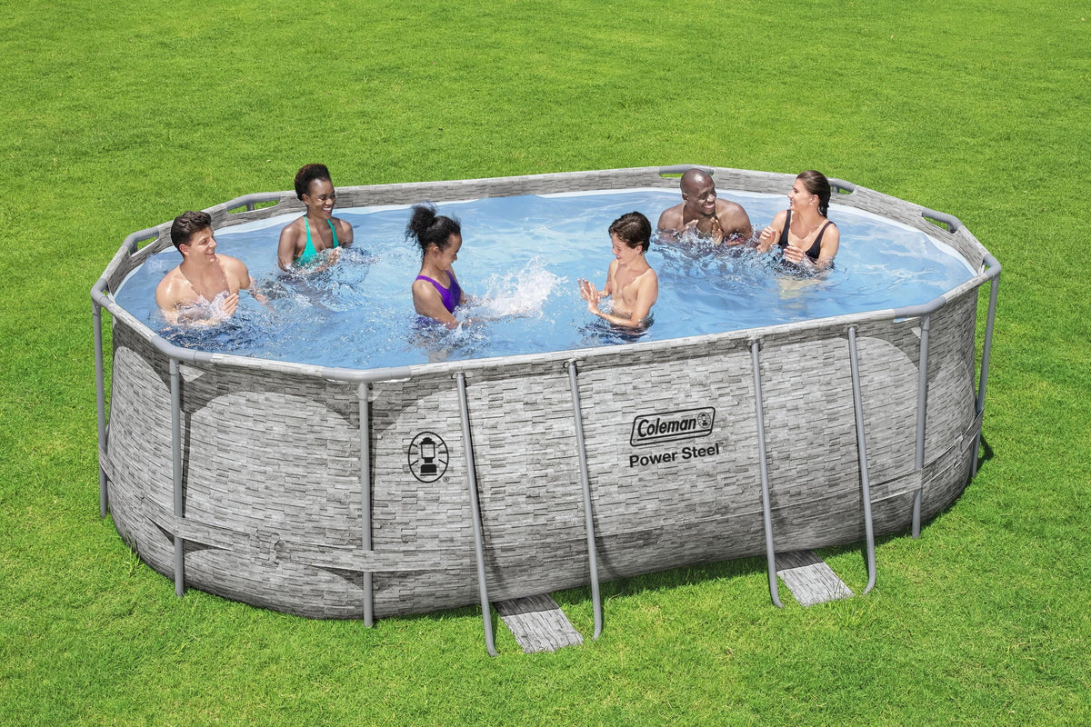 Power Steel Frame Oval Pool Set X616