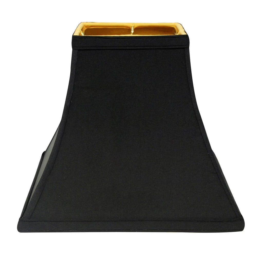 Black/Gold Lining Shantung Fabric Hardback Lampshade V54114