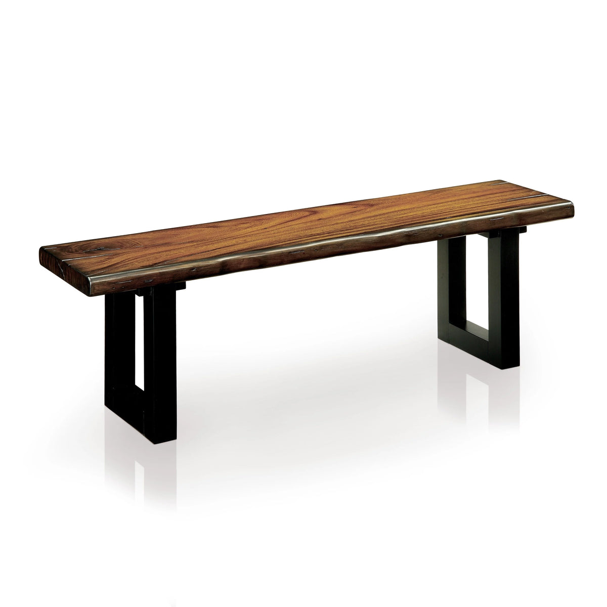 Rustic Oak Solid Wood Dining Bench P21337