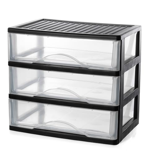 Medium 4 Drawer Clear Stacking Desktop Organizer E187070