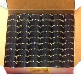 Black Pre-Wound Embroidery Thread Bobbins W789312