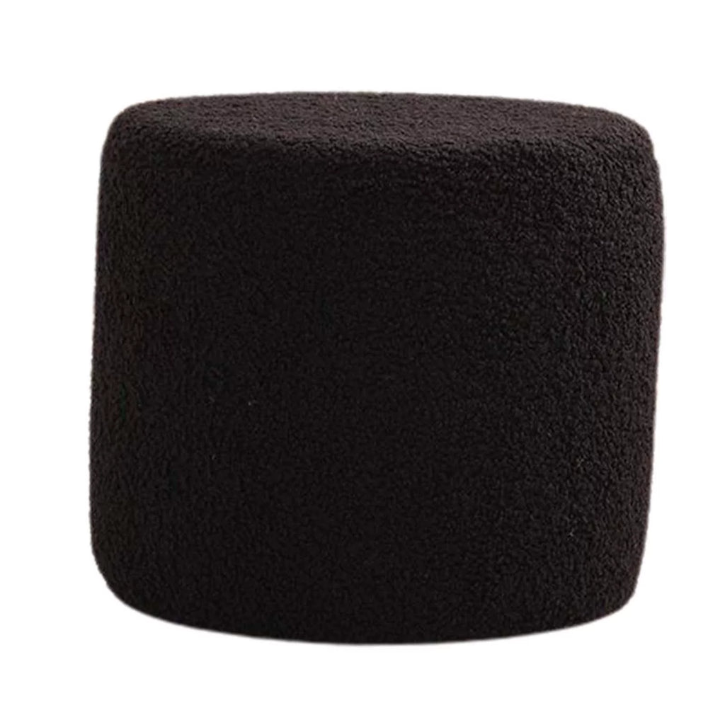 Black Small Footstool Ottoman L7851