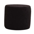 Black Small Footstool Ottoman L7851