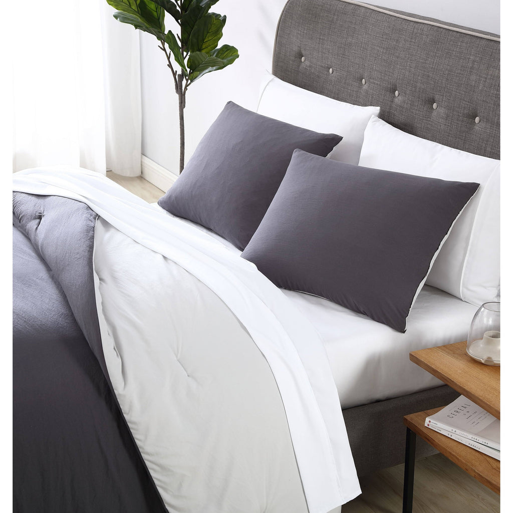 Twin Enzyme Washed 5-Pc. Bed Set Black/Grey T938869