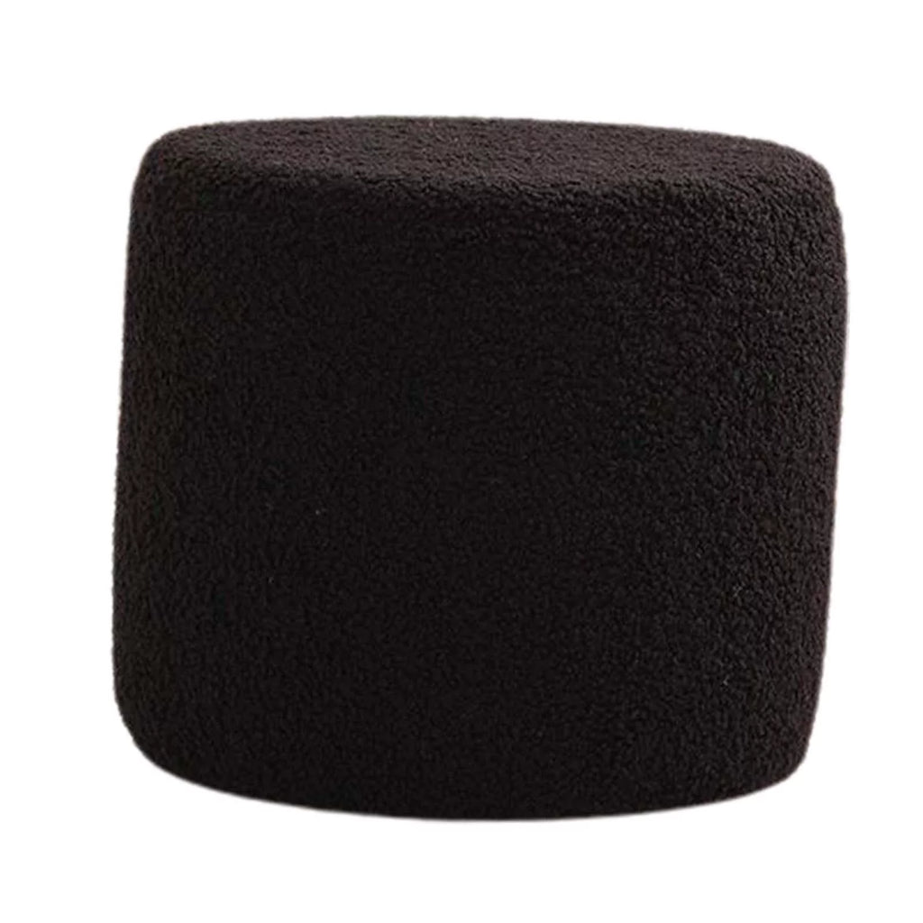 Black Small Footstool Ottoman L7851