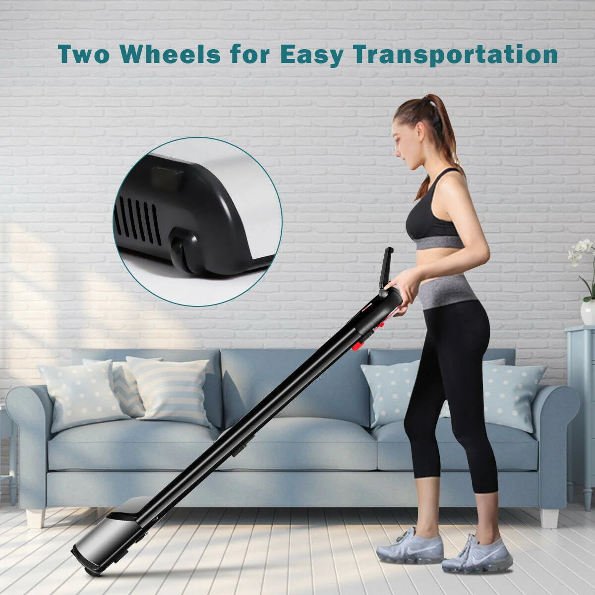 450W Ultra-thin Electric Folding Treadmill O707