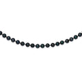 14k White Gold 6-7mm Round Black Akoya Cultured Pearl Necklace H429
