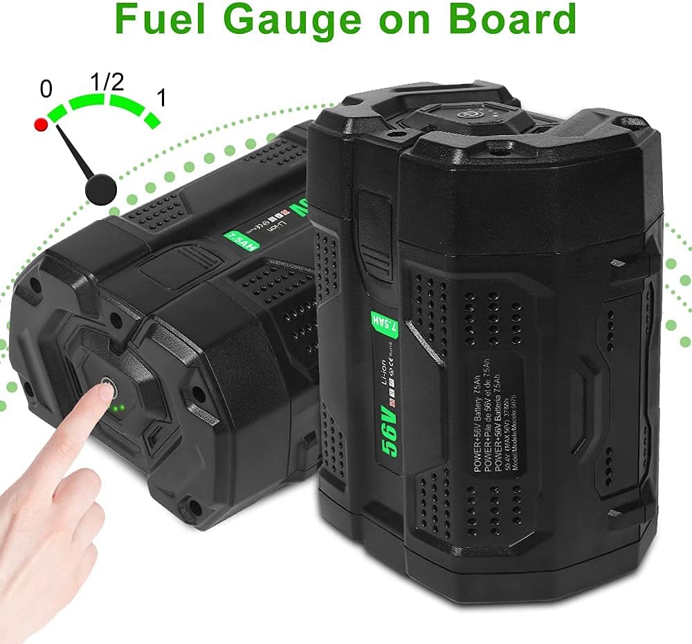 56 Volt 7.5 Ah Lithium Battery Replacement 7500mah with Power Indicator B857
