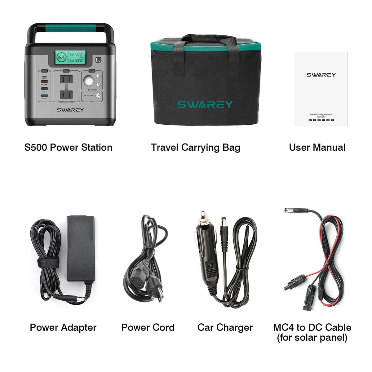 518Wh Solar Generator Power Station with 100W Solar Panel O520839