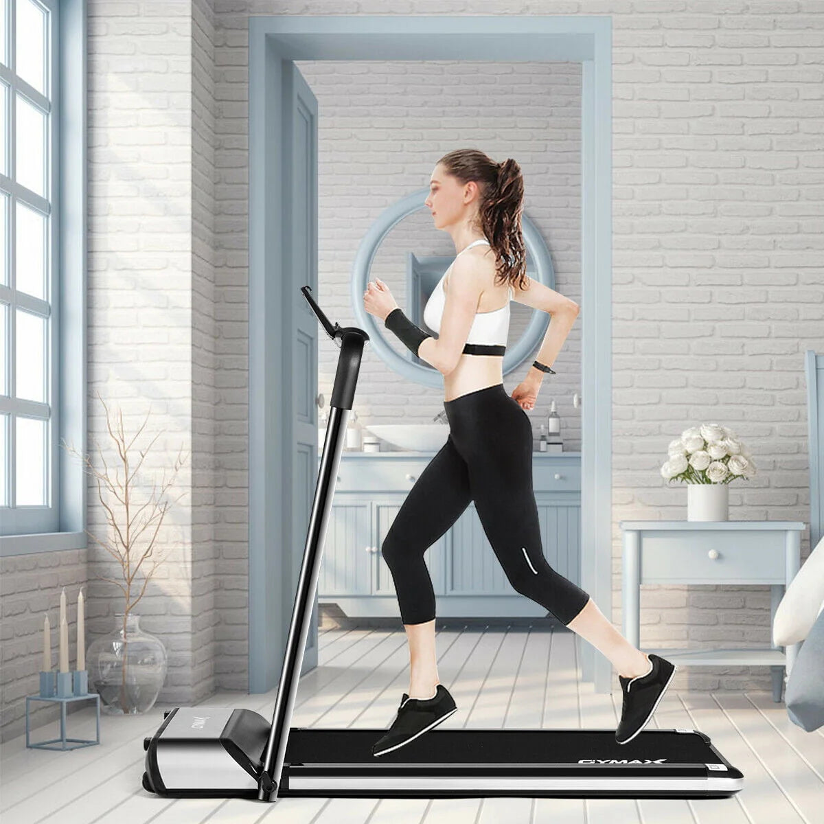 450W Ultra-thin Electric Folding Treadmill O707