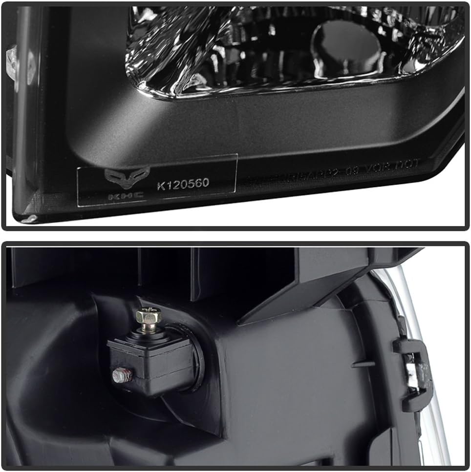 Black SMD LED Halo Projector Headlights I155008