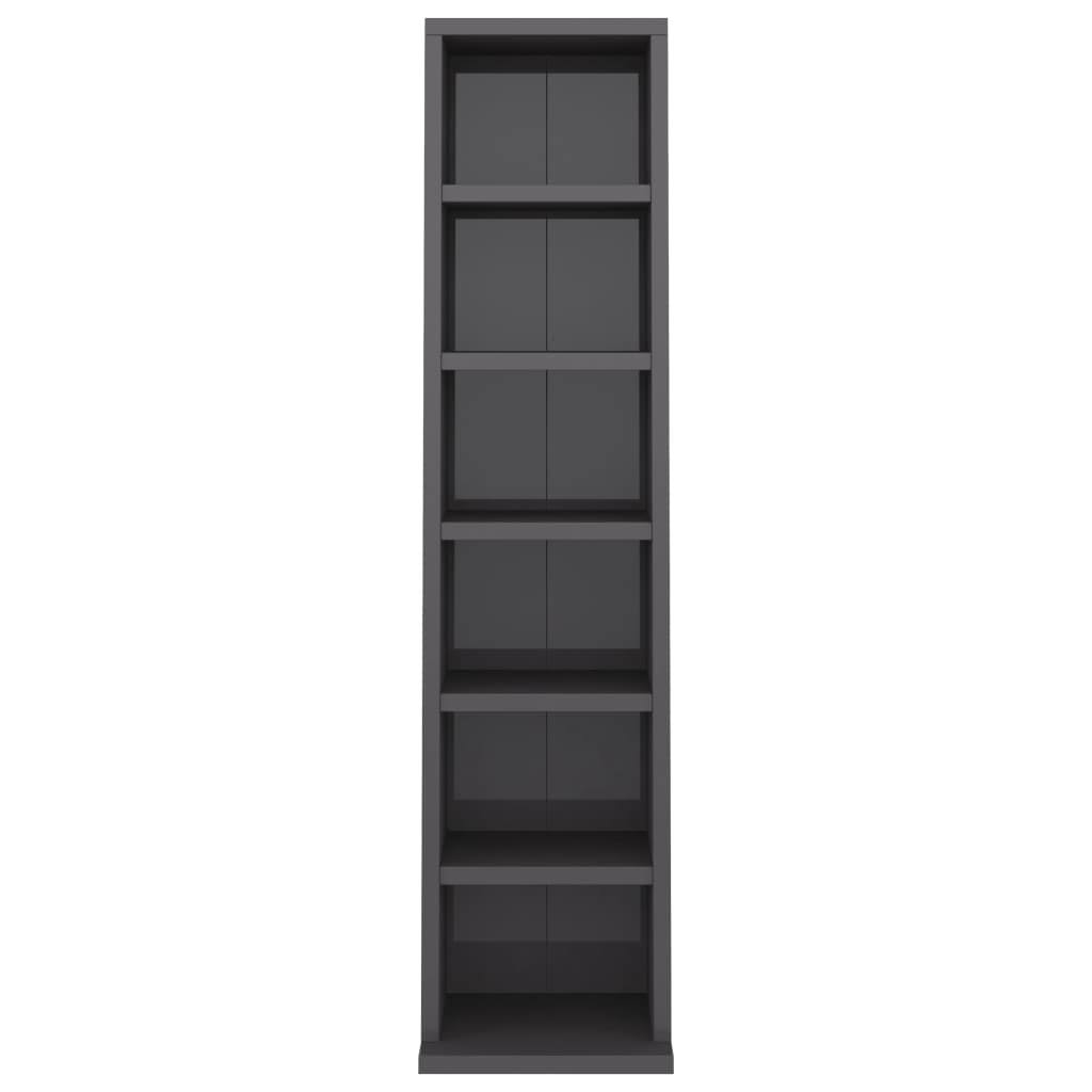 High Gloss Grey CD Cabinet S672062