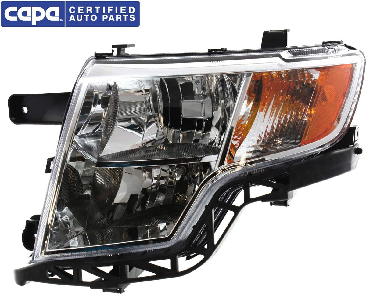 Headlight Assembly Compatible with 2007-2010 Ford Edge Halogen Chrome Driver Side M95987