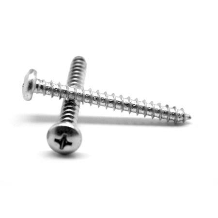 #8-15 x 2 Phillips Pan Head Type A Stainless Steel 18-8 Sheet Metal Screw Pk 2000 U6423
