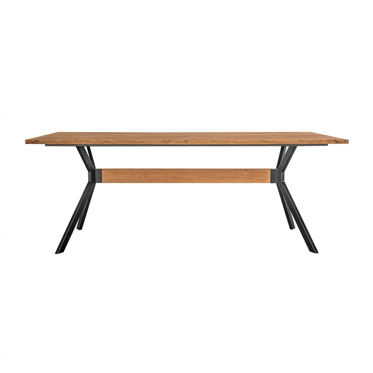 79 Inch Rectangular Wooden Dining Table with Trestle Base M856