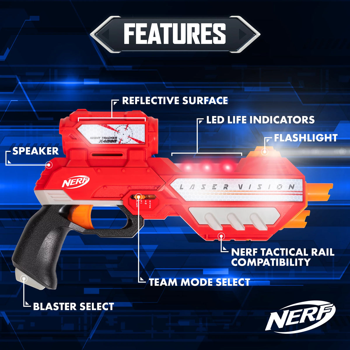Laser Tag Blaster Set With Night Vision Effect K452