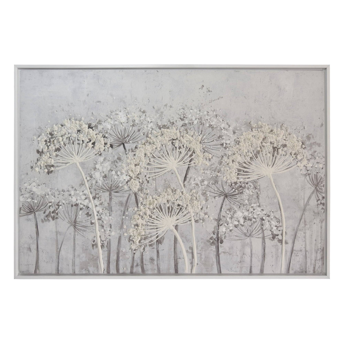 Gray Metal Oil on Canvas Painting C2568