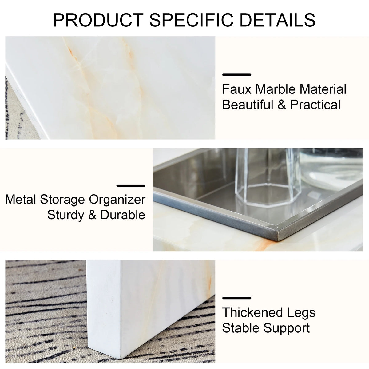 Imitation Marble Coffee Table A25086
