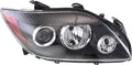 Passenger Side Head Light Assembly Black Housing D876